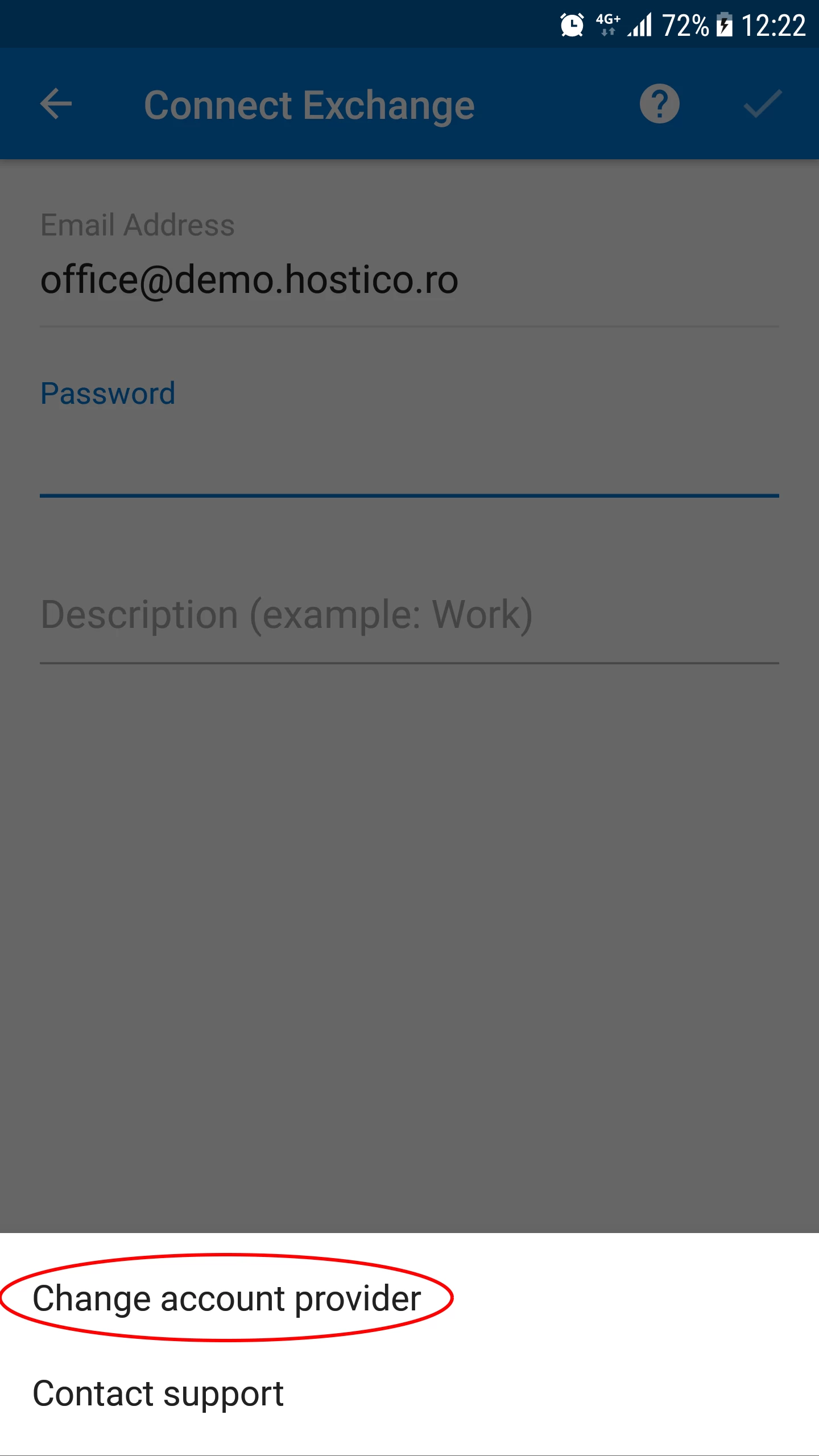 Change account provider