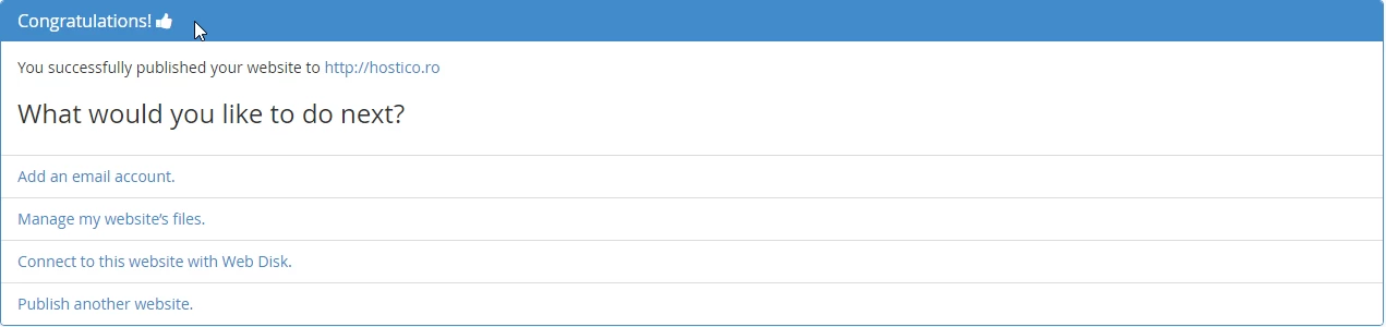 Finalizare site publisher