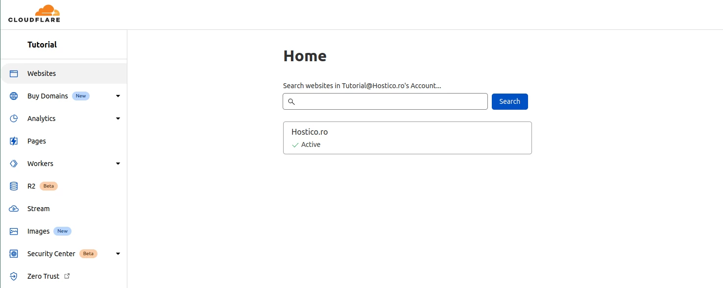 Cloudflare prisijungimas